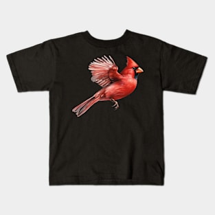 Flying Northern Red Cardinal Kids T-Shirt